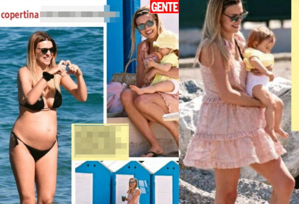 Cristina Chiabotto al mare: il primo bikini col pancione in bella mostra