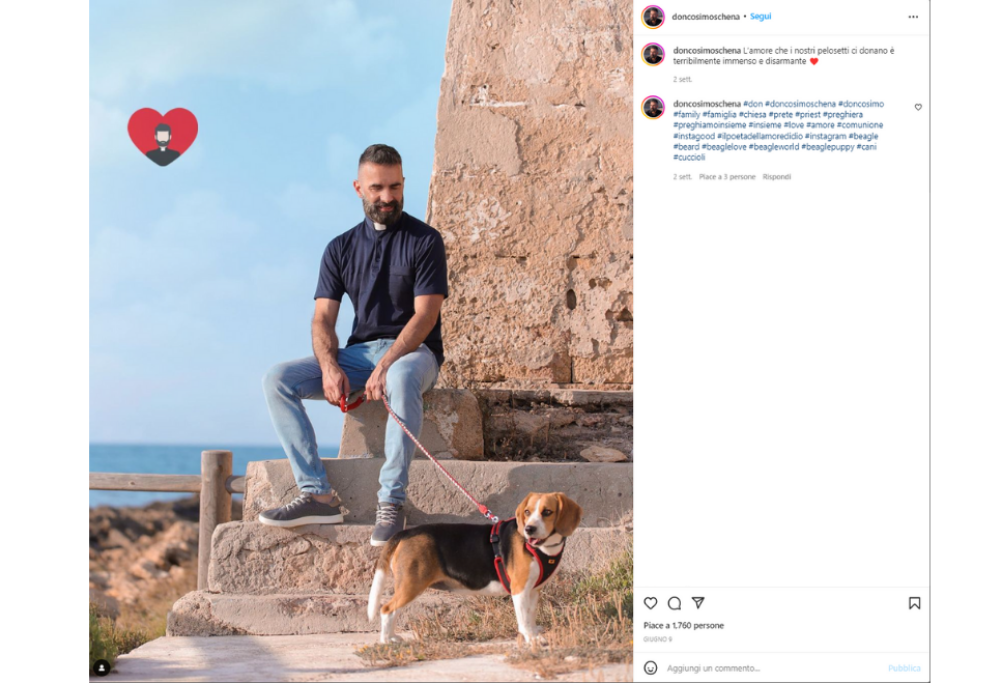 Il prete influencer lancia un appello: non abbandonate i cani 
