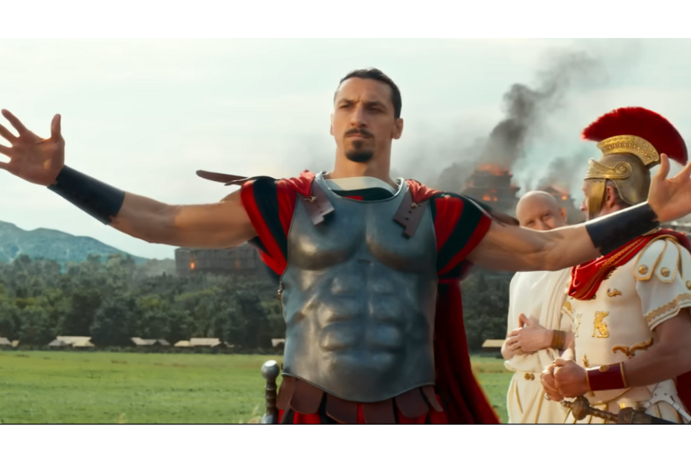 Ibrahimovic e le prime immagini da legionario in Asterix e Obelix