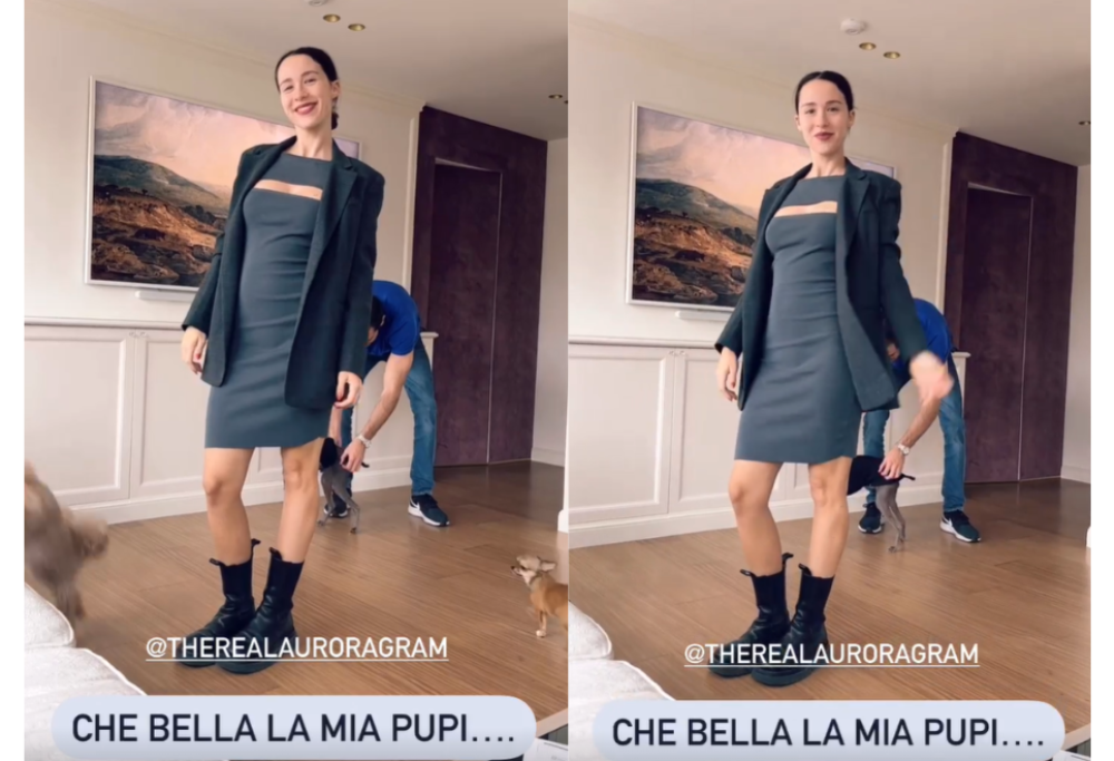Aurora Ramazzotti mostra il pancione per la prima volta