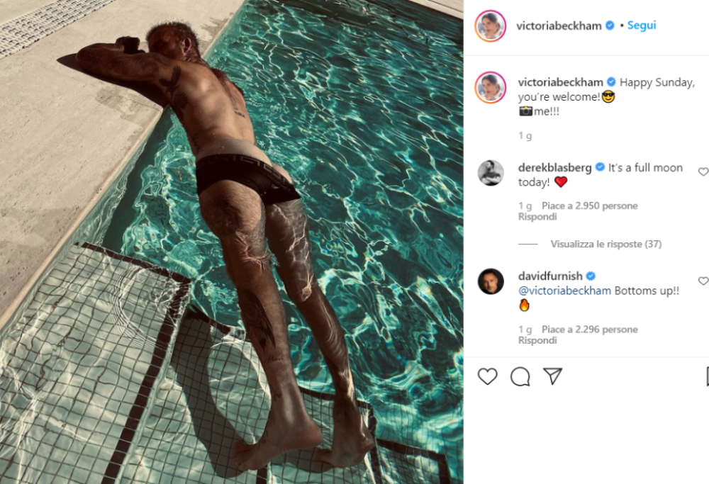 Victoria regala ai fan il lato B di David Beckham