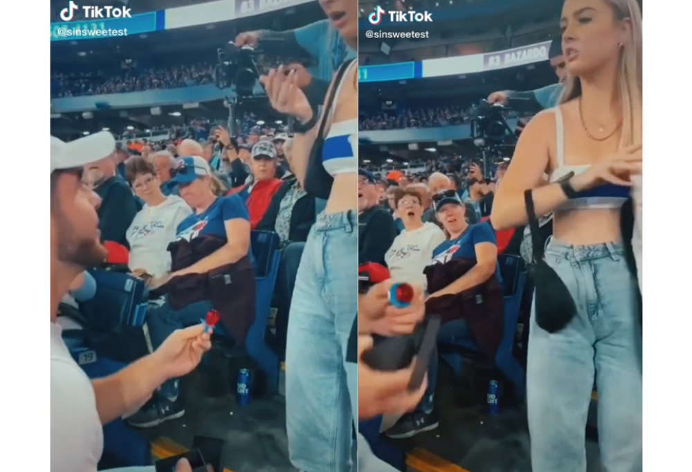 Le chiede di sposarlo con un anello-caramella all stadio, lei lo molla lì