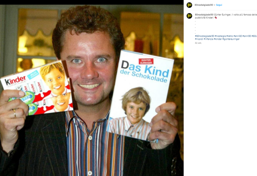 Ricordate il bimbetto della Kinder? ecco che fine ha fatto