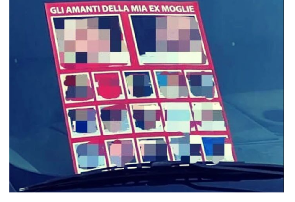 “Gli amanti della mia ex”: fanatico appende volantini con le immagini di 15 uomini tra cui 2 calciatori e un politico 