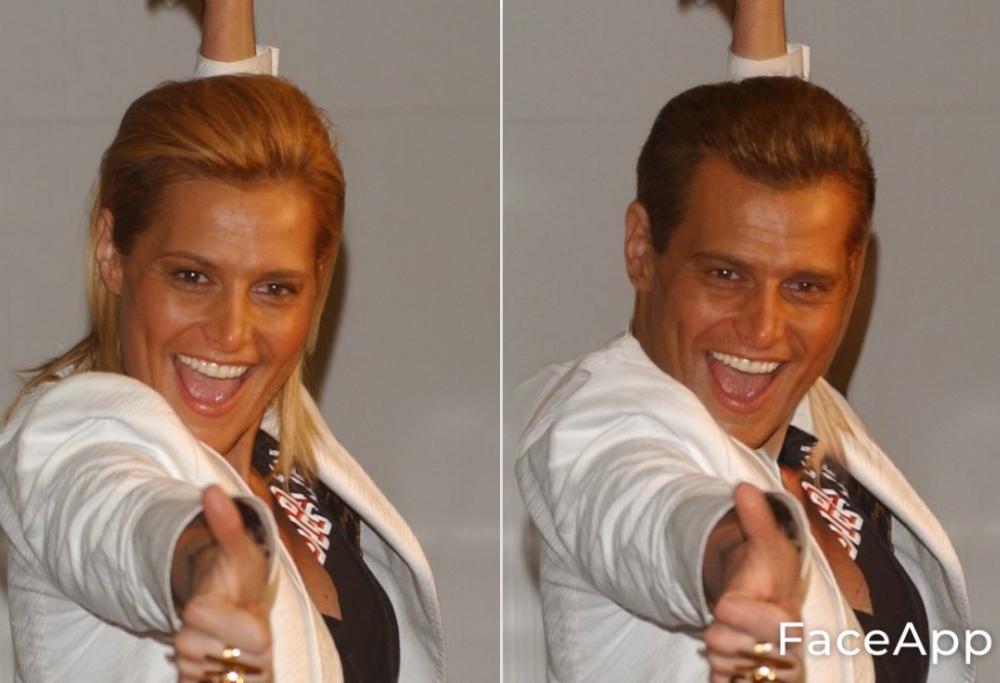 Simona Ventura prova FaceApp e diventa Jim Carrey