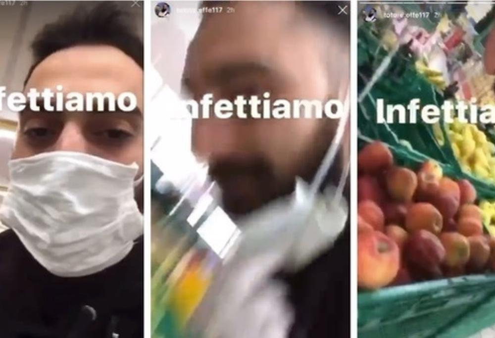 Coronavirus: sputa sulla frutta al supermercato e posta il video sui social