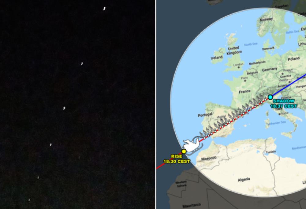 Una strana fila di luci invade il cielo del Nord Italia: di cosa si tratta?