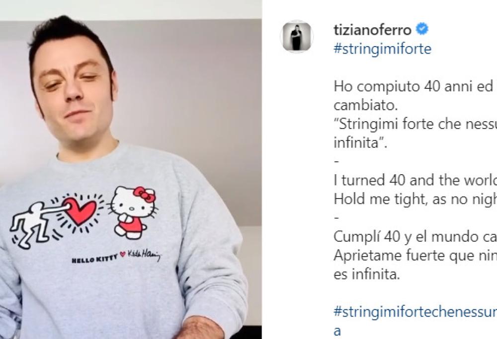 Tiziano Ferro canta “I migliori anni della nostra vita” di Renato Zero e fa commuovere i fan