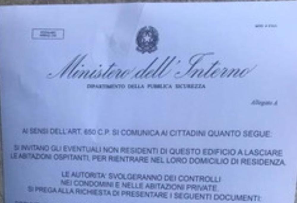 Coronavirus, la truffa dell’avviso firmato dal Ministero dell’Interno