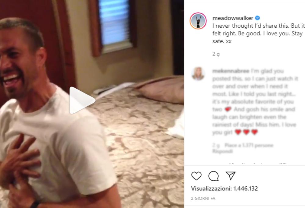Un video inedito di Paul Walker (postato da sua figlia) commuove i fan