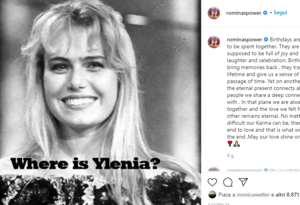 Il commovente post di Romina Power per il 50° compleanno di Ylenia