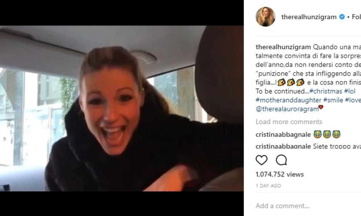 Buon Natale 105.L Esilarante Buon Natale Di Michelle Hunziker E Della Figlia Aurora Radio 105