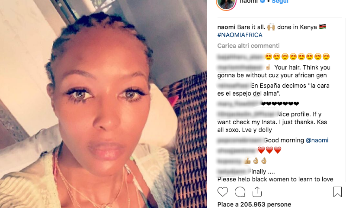 naomi campbell parrucca