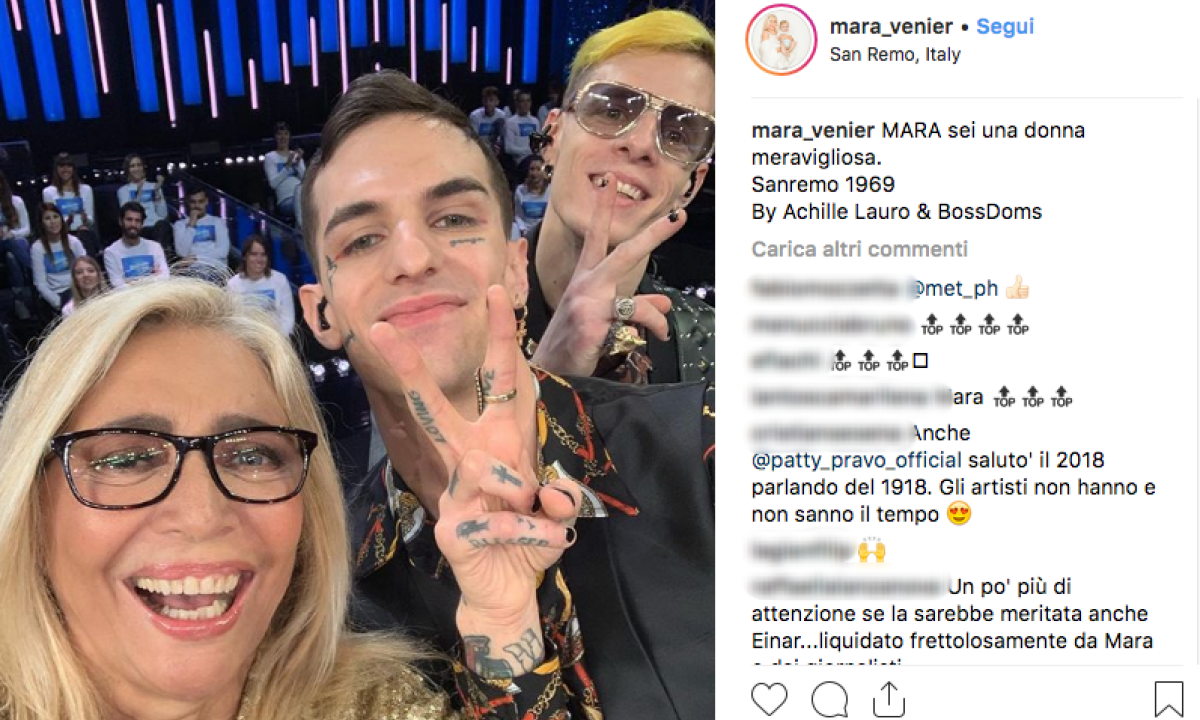 Achille Lauro A Mara Venier Sei Una Donna Meravigliosa Radio 105