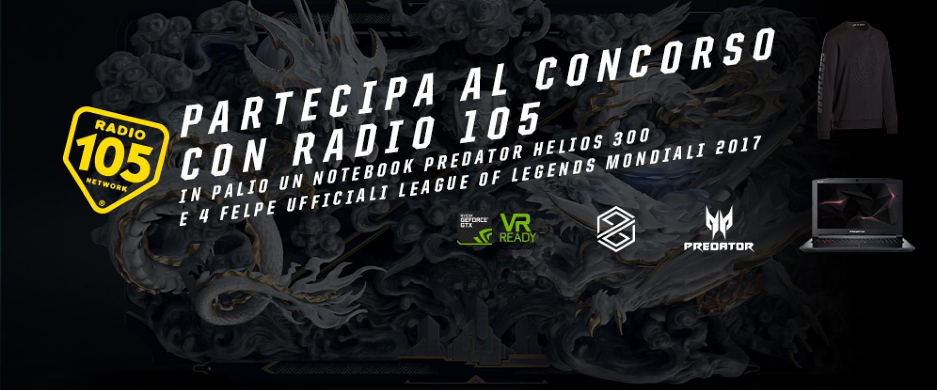 partecipa al contest  e prova a vincere un notebook Predator Helios 300 e 4 felpe ufficiali!