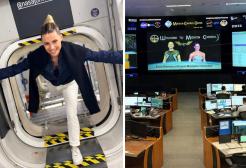 Michelle Hunziker visita la sede della NASA con Eros Ramazzotti