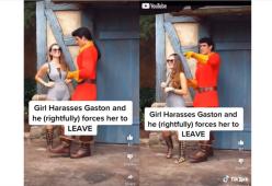 Palpa “Gaston” a Disneyland e l’attore la caccia senza foto
