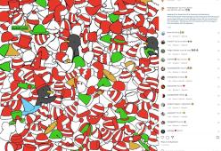 Riuscite a trovare il cappello e la calza di Natale? 