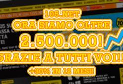 105.net, oltre 2.500.000 visitatori unici al mese!  
