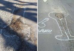 L'artista che modifica le buche disegnandoci sopra qualcosa di inaspettato!