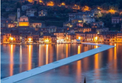 La passerella galleggiante di Christo sul lago d'Iseo, "The Floating Piers" è quasi pronta!