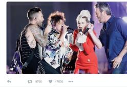 Miley Cyrus, Blake Shelton, Adam Levine ed Alicia Keys: ecco la cover di "Dream On"
