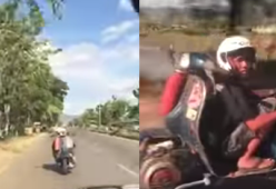 La Vespa? Si guida al contrario, il video è esilarante