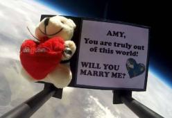 Usa, la proposta di matrimonio è spaziale