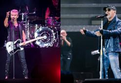 Ligabue si congratula con Vasco Rossi dopo Modena Park