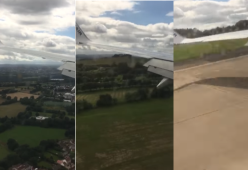 Video: filma il ritorno a casa in aereo ma l’atterraggio è da incubo