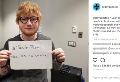 Ed Sheeran molla Twitter, ma aiuta una bambina malata su Instagram