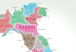 Ecco la mappa con i cognomi più diffusi in Italia, regione per regione