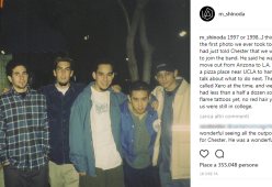 Mike Shinoda posta la prima foto dei Linkin Park ricordando Chester Bennington