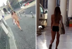 Video: ragazza completamente nuda gira per le vie di Bologna. È mistero