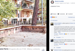 Tiziano Ferro ripreso per la scritta sul muro postata su Facebook