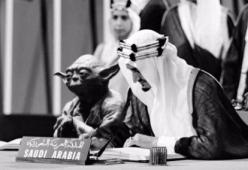 Sul libro di storia compare (per errore) Yoda accanto al Re Faysal