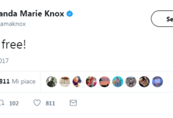 "6 anni libera", Amanda Knox festeggia su Twitter e scatena la polemica