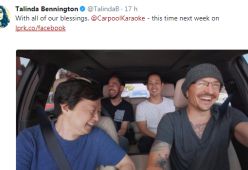 Chester Bennington: il Carpool Karaoke realizzato pochi giorni prima della sua morte sarà visibile