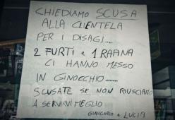 “Due furti e una rapina ci hanno messo in ginocchio”: tabaccai derubati si scusano con i clienti