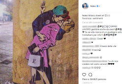 Fedez: murales dedicato a lui e Chiara Ferragni a Milano