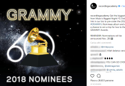 Grammy Awards 2018, l'elenco completo delle nomination