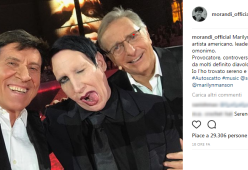 Gianni Morandi, "autoscatto" con Marilyn Manson a MUSIC: "L'ho trovato sereno e tranquillo"