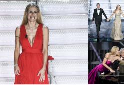 Ecco gli abiti di Michelle Hunziker nella seconda serata di Sanremo