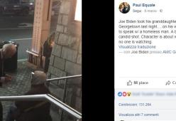 L'ex vicepresidente USA Joe Biden fa un gesto nobile e la foto diventa virale