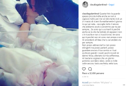 Claudia Galanti e la dedica alla figlia morta a soli 9 mesi