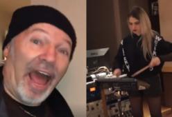 Vasco Rossi presenta Beatrice Antolini: guardate la sua faccia durante le prove