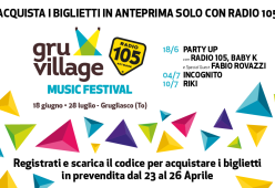 Acquista in anteprima esclusiva con Radio 105 i biglietti per la line-up del GruVillage 105 Music Festival