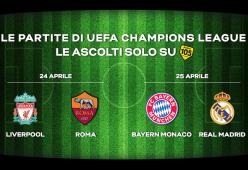 Champions League, le semifinali: Liverpool - Roma e Bayern Monaco - Real Madrid in diretta su Radio 105
