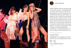 Camila Cabello, il commovente post sul tour con Taylor Swift:  "Non avevo i soldi per andare al suo concerto, ora sono con lei"