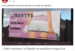 Campagna pubblicitaria sessista in Irlanda: bufera sul web